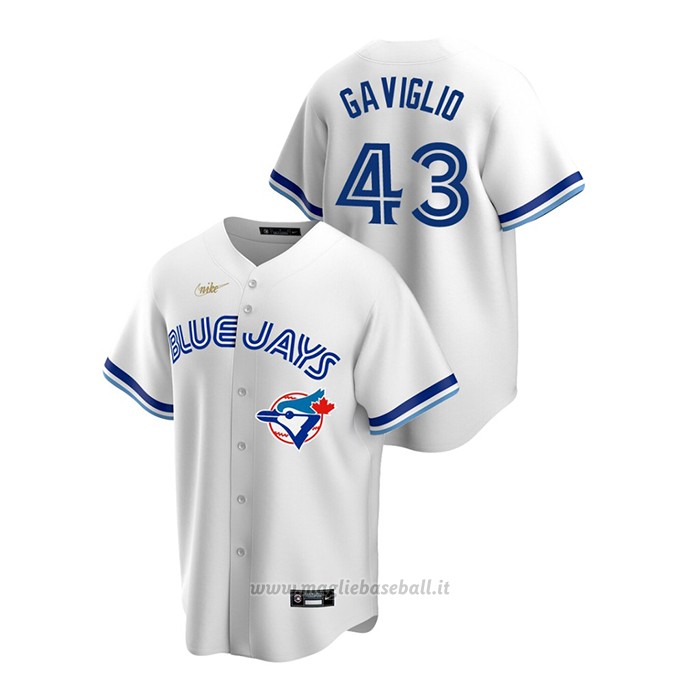 Maglia Baseball Uomo Toronto Blue Jays Sam Gaviglio Cooperstown Collection Primera Bianco